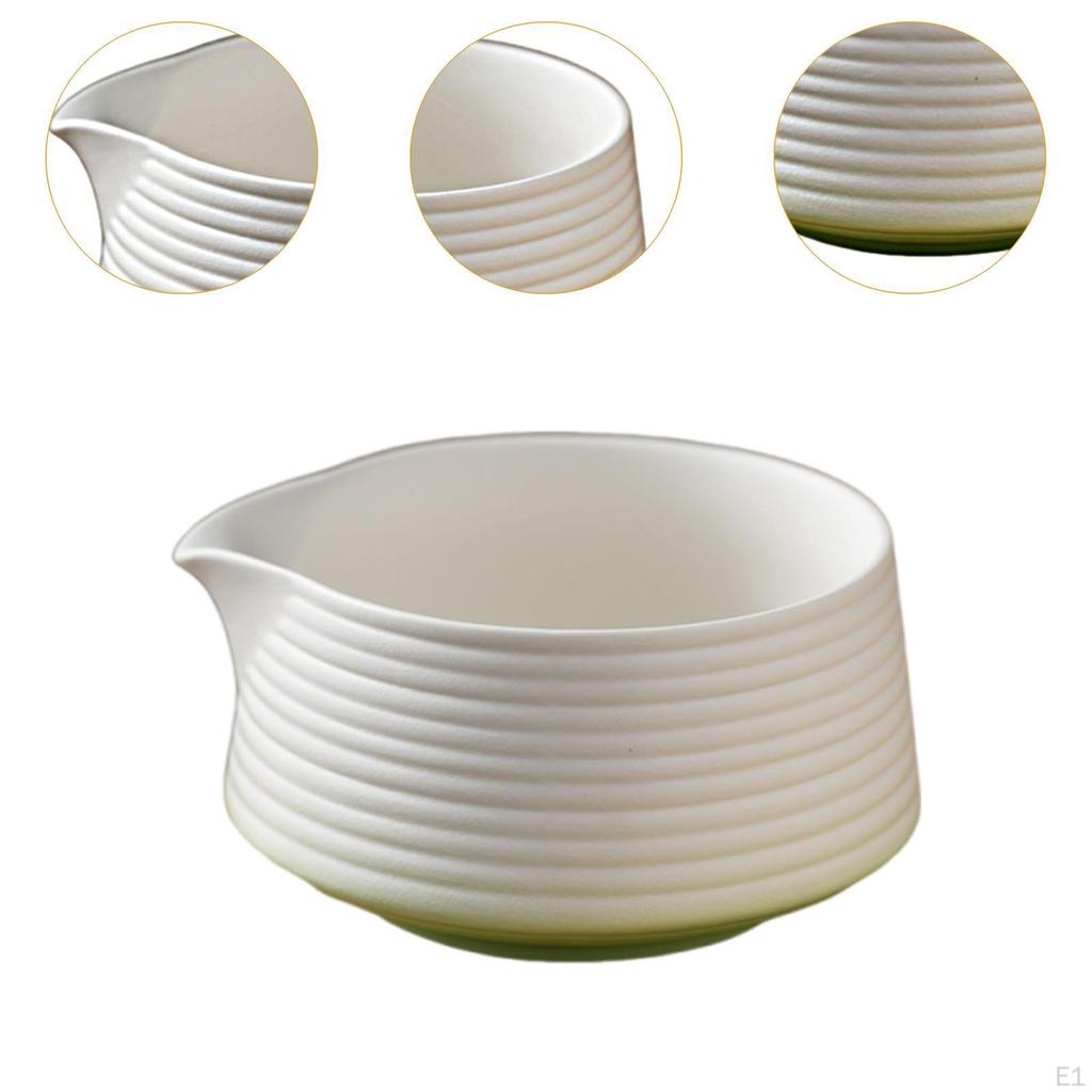Matcha Bowl Accessories Gifts with Pouring Spout Traditional Tea Cup for Room