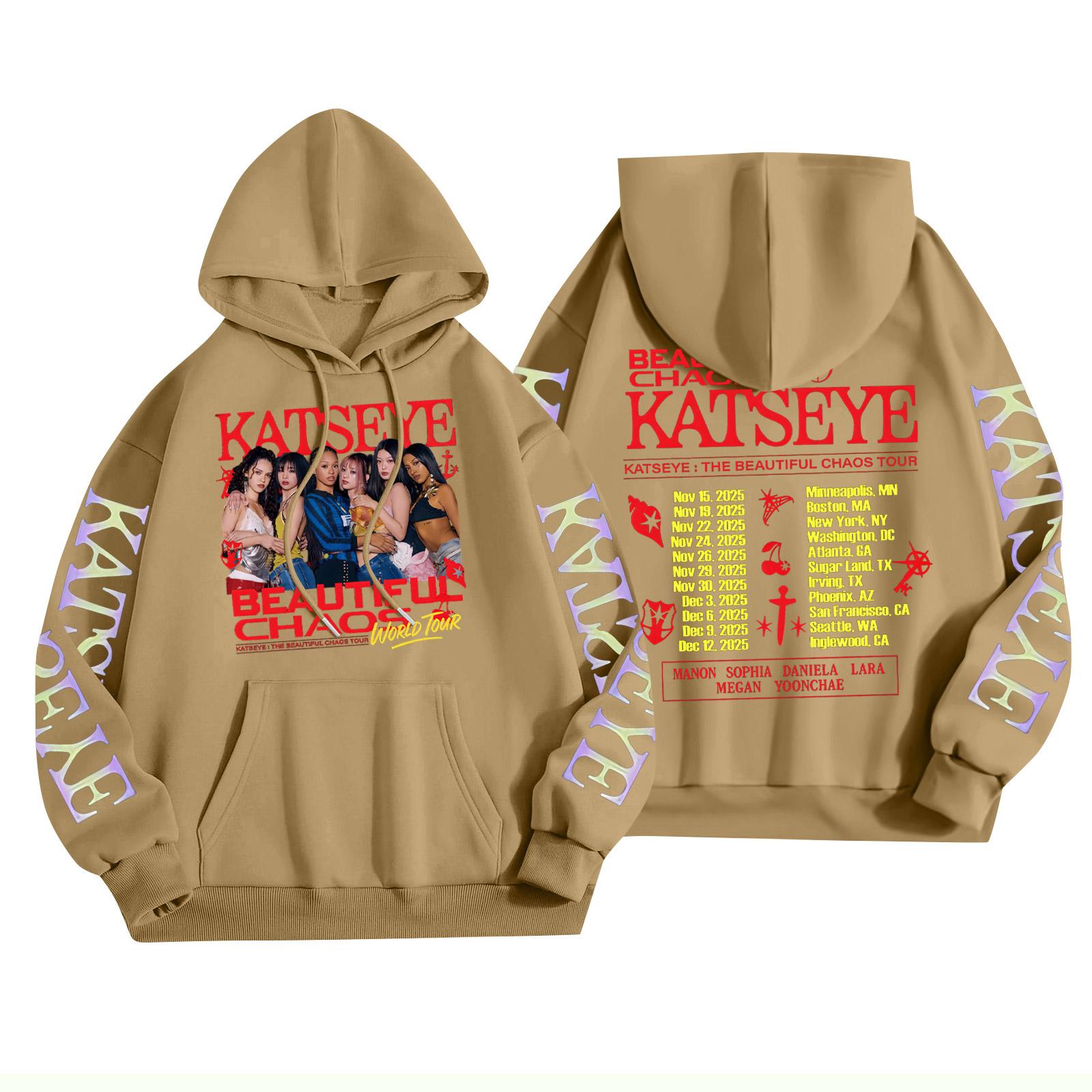 Унисекс Модный Легкий Пуловер с Длинным Рукавом и Карманами Толстовка с Принтом XL хаки 1790₽