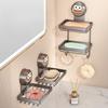 1PC No Drill Suction Cup Soap Dish Wall Mount Bathroom Storage Box with Drain Holder Organizer Rack Soap Dish Holder Soap Holder