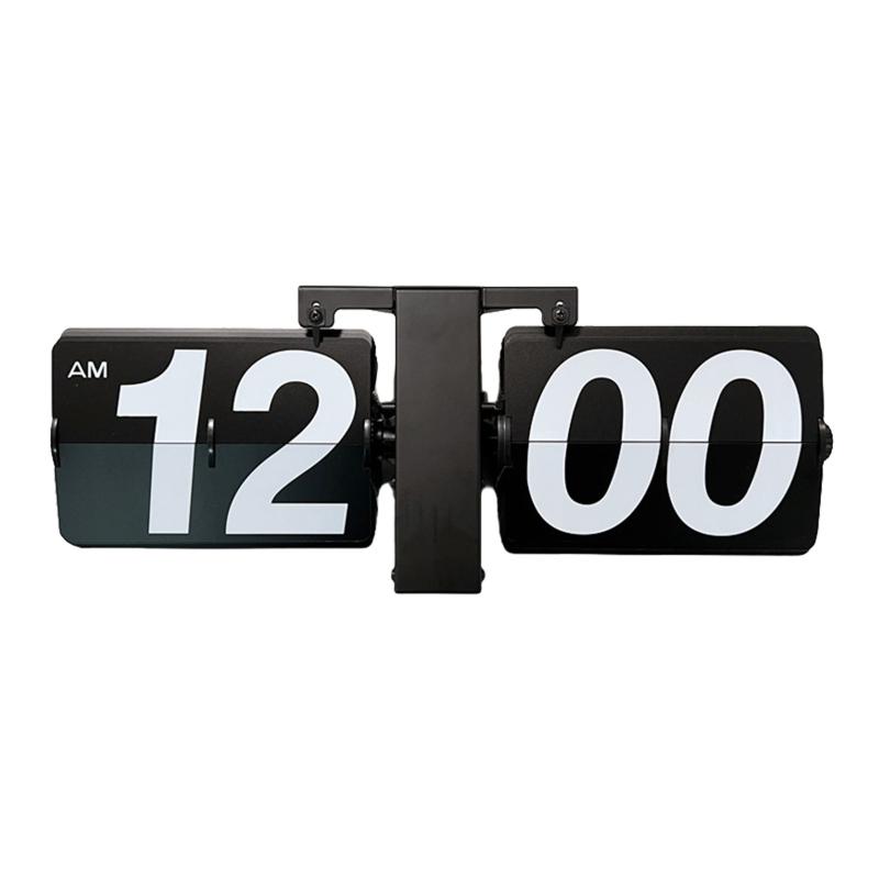 Flip Desk Clock Auto Flip Wall Mount Clock Battery Powered Large Numbers for Ideal Decoration for Home Office School Hotel Gifts