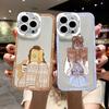 Read Book And Coffee Girl Clear Phone Case Cute Cover for Iphone X XS XR 13 14 12 11 Pro Max 7 8 Plus SE2 Transparent Back Cover