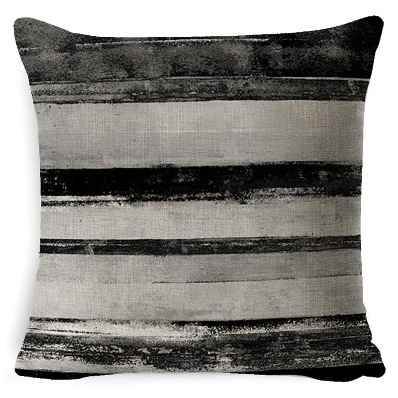 Heimdeko Kissen Kissenbezug Neu Türkis und Orange Abstrakte Kunst Malerei Wurfkissenbezug