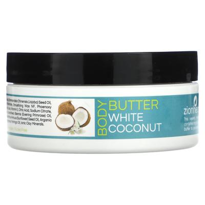 Body Butter with Adama and Argan Oil, White Coconut, 4 Oz (118 G)