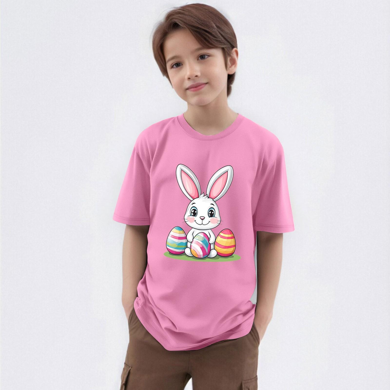 

Детская футболка с круглым вырезом и короткими рукавами 150 розовый