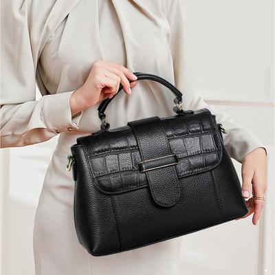 New Bag Portable Crossbody Dual-purpose Women's Bag Genuine Leather High-end Head Layer Cowhide Mother's Bag Atmospheric