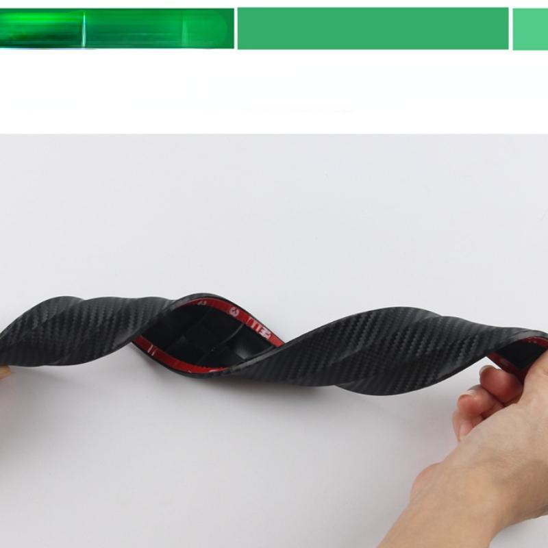 2pcs/set Universal Car Bumper Carbon Fiber Rubber Bumper Protection Car Anti-collision Strip
