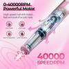 40000RPM Electric Nail File Drill Professional Kit, Drill Machine with LCD Display, Manicure Pedicure Polishing Acrylic Gel Nail Grinder for Salon,