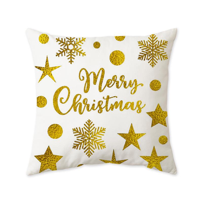 Christmas Atmosphere Cushion Pillow Bedside Sofa Living Room Printed Decorative Letter Pillow Cover