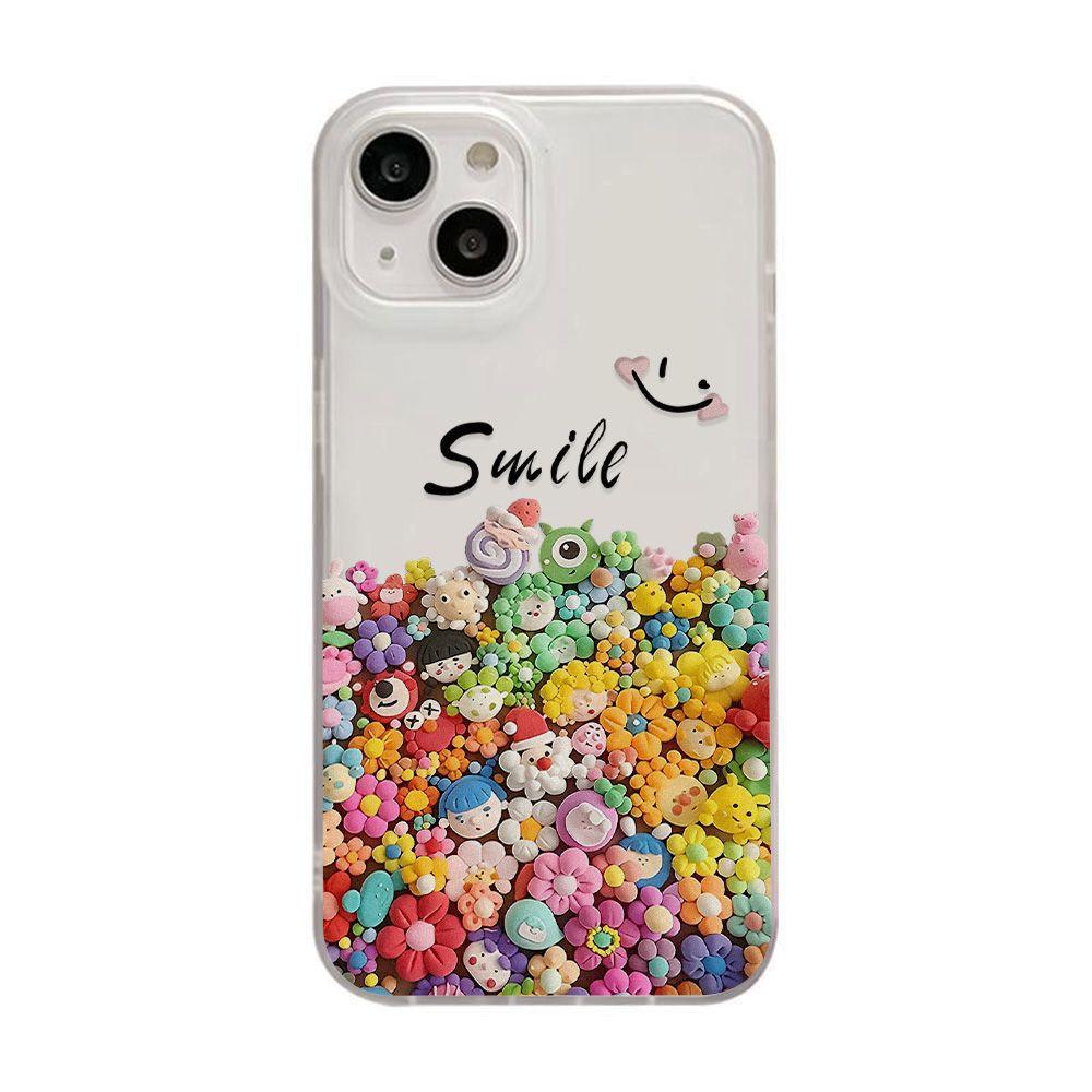 Smile Sunflower Is Suitable for iPhone17promax Apple 17 Matte Large Hole Mobile Phone Case 15/16 Anti-drop 14.
