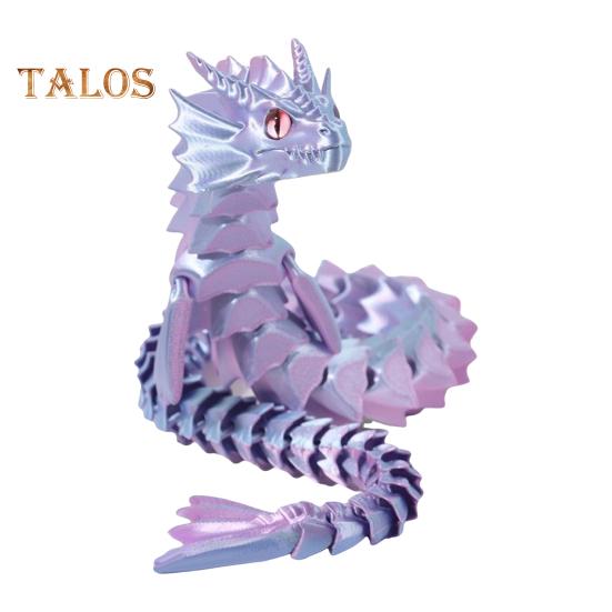 

3D Printed Dragon Ornament Articulated Dragon Toy Flexible Fidget Dragon Toy Desk Pet for Anxiety Relief Animal Collectors 45cm C