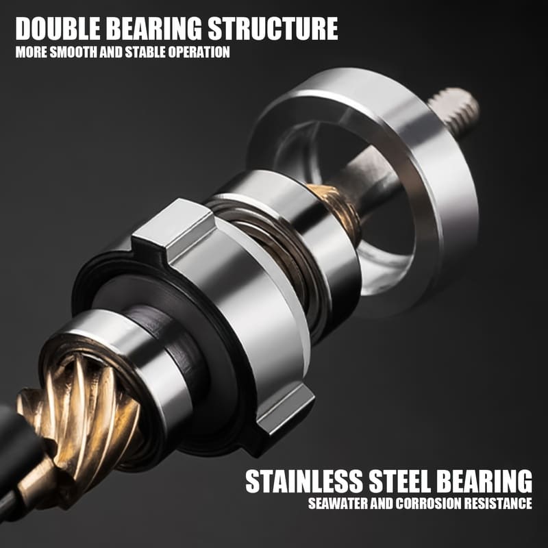 New Electroplated One-Way Seamless Spinning Reel CNC Spool Full Metal Swinging Lightweight Long Distance Fishing Reel with 6+1 Roller Bearings