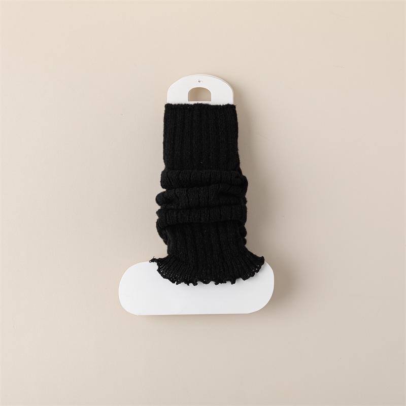 

Женские осенне-зимние гетры из толстой шерстяной вязки One Size чёрный