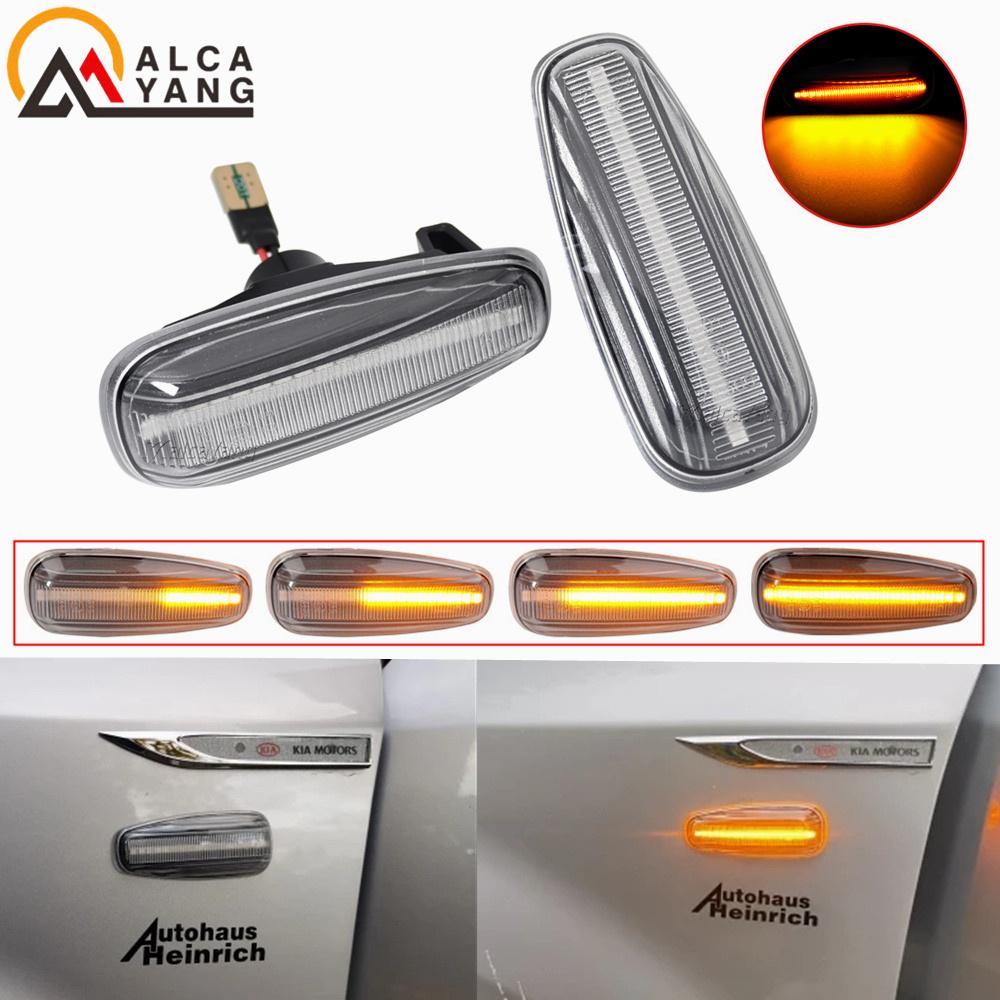 LED Dynamic Side Marker Turn Signal Light Sequential Blinker Lamps for Hyundai Elantra I30 Azera Avante Kia Rio 3 Ceed ED Carens