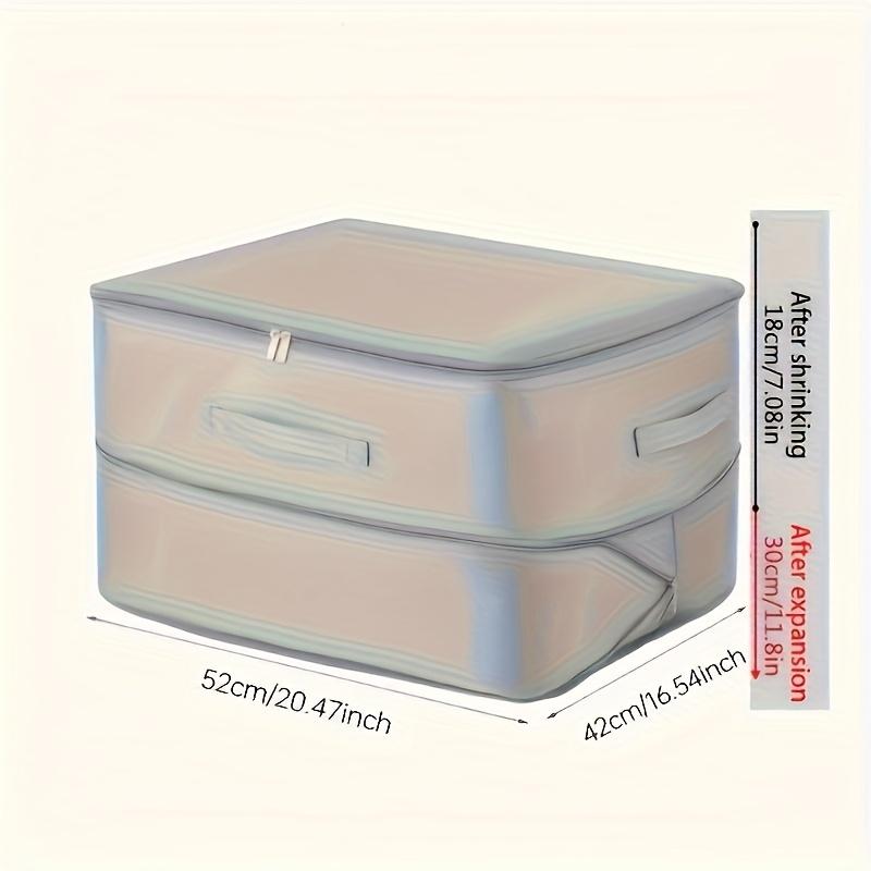 Vacuum Compression Storage Bag - Space-Saving Nylon Organizer with Zipper Closure for Clothes, Pillows & Kitchen Essentials, No Electricity Needed