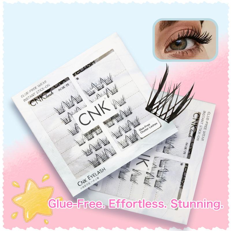 Wholesale PBT No Glue Band Less False Eyelashes Reusable Self Adhesive Waterproof DIY Lash Extension Eye Makeup Cosplay