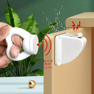 Cierres Magnéticos Invisibles para Cajones de Fácil Instalación - Seguridad Multifuncional con Respaldo Adhesivo, No se Requieren Herramientas, Plástico con Acabado de Pintura para Gabinetes