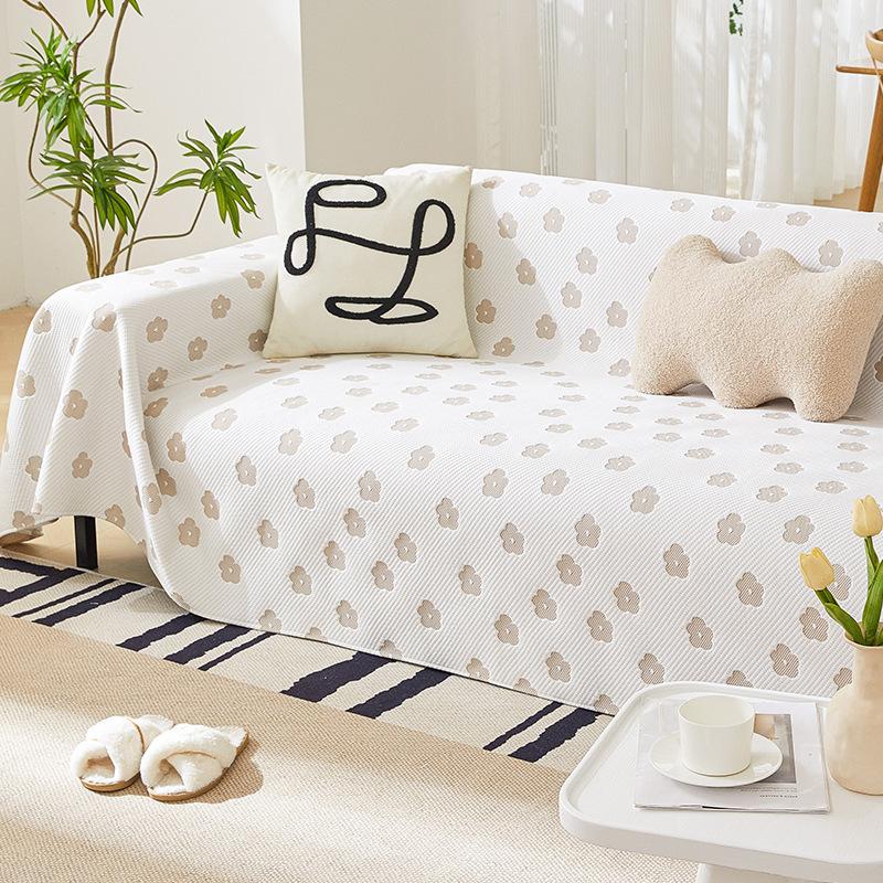 

Полотенце для дивана из ледяного шелка со свежим принтом, летнее черное технологическое прохладное ощущение, полностью покрытое тканью для дивана, полотенце на спинку 180*130cm хаки