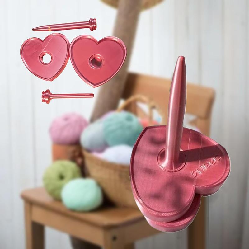 3D tisk Vertikální otočný stojan pro textilní vlnu Agri vlnu Love Knitting Rotační plastové nástroje Lesklý design Přadleny/Držák na přízi