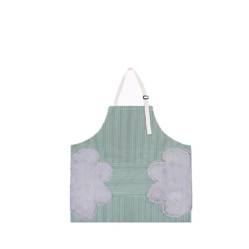 Apron women's home kitchen waterproof and oil-proof gown work clothes men's cooking special belt hand towel
