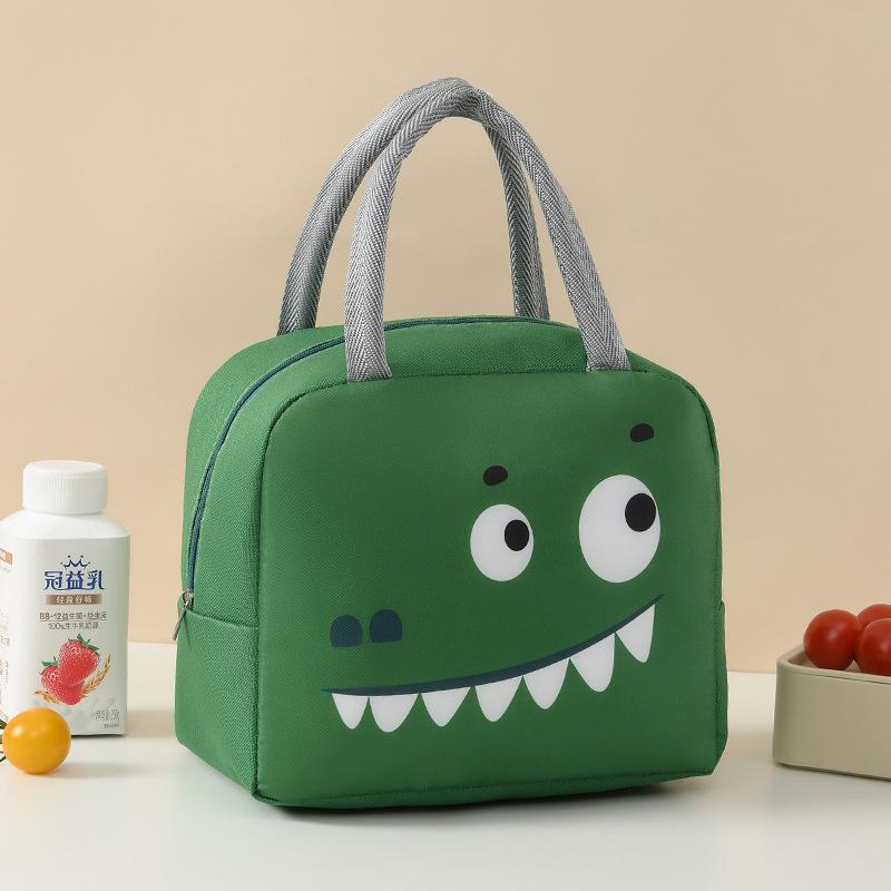 Cute pet bento bag, thickened insulation bag, fresh-keeping cartoon bento bag, hand in hand to carry lunch box bag, ice pack