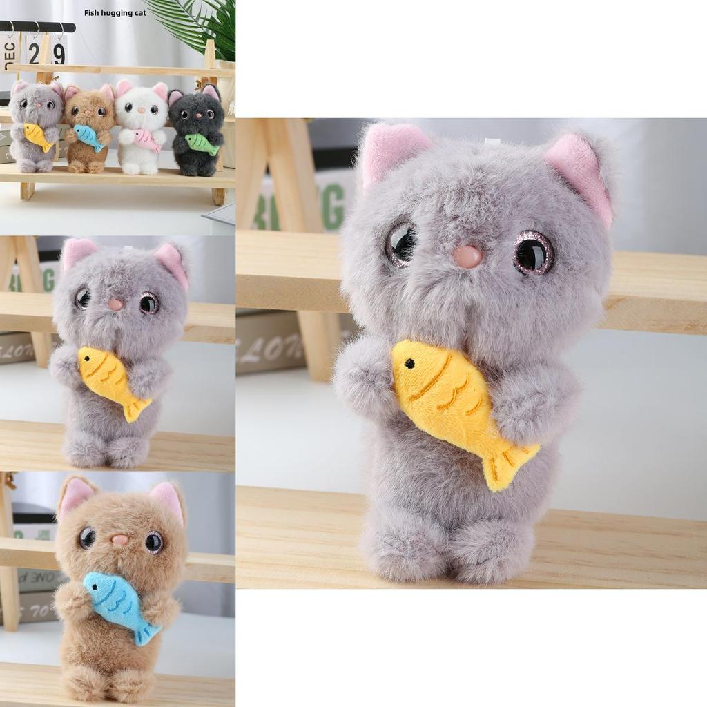 Plush Cat Keychain With Pp Cotton Filling For Bag Decor And Collectible Toy