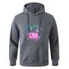 Long Sleeve Black Gray Teens Autumn Hooded Sweatshirt Hoodie Sportswear