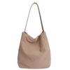 Casual large capacity underarm bag women's 2025 new nylon cloth bucket bag simple shoulder bag one piece dropship