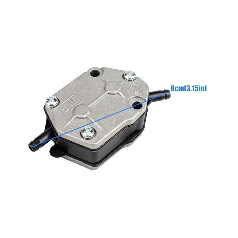 Marine Outboard Fuel Pump Part 692-24410-00 for Engine Care, Mechanical Pump Body with Screw Fastened Cover, Two Port Hose Barbs, Single Unit for