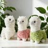 Kawaii Alpaca Plush Toy Cartoon Sheep Stuffed Animals Soft Doll Pink Green Alpaca Kids Children Hug Sleep Gift Home Office Decor