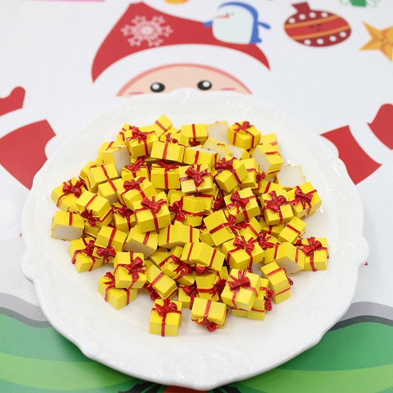 5PCS 1/12 Scale Miniature Dollhouse Christmas Gift Box Decoration Accessories