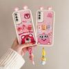 KEYSION Cute Ear 3D Cartoon Case for VIVO Y20 Y20sG Y20i with Bracelet Soft Silicone Shockproof Phone Cover for VIVO Y12S Y11S