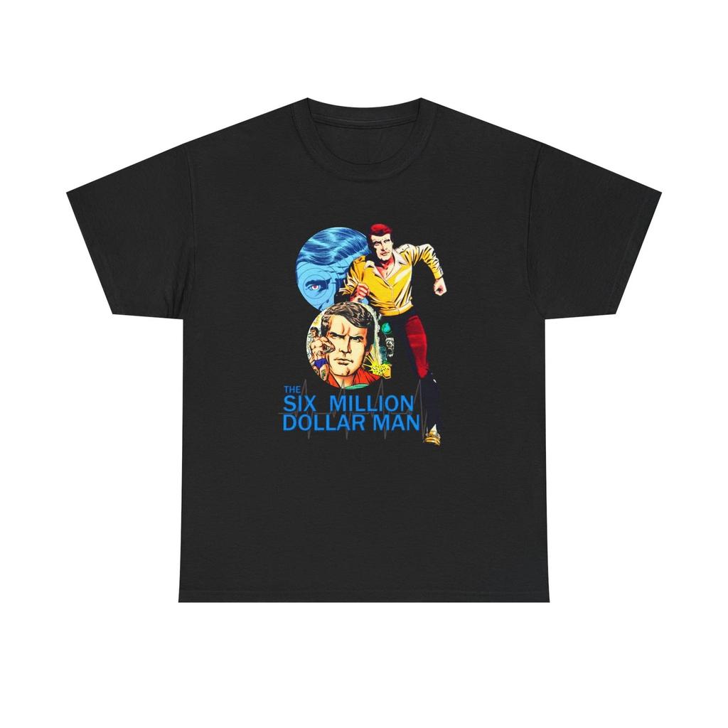 Six Million Dollar Man Unisex Heavy Cotton T-Shirt, Classic TV Show Fan Gift