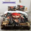 Name Custom Johnny Depp Pattern Bedding Set Quilt Cover Pillowcase Home Decor Gift (1 * Duvet Cover + 2 * Pillowcase, Without Core)
