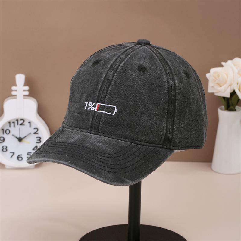 A Men’s Embroidered Cotton Adjustable Simple And Casual Baseball Hat