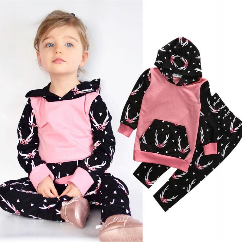 Sweatpants MYGBCPJS 2Pcs Kids Girls Tie Dye Sweatsuit Child Cotton Long Sleeve Outfits Set Sport Tracksuit Tops