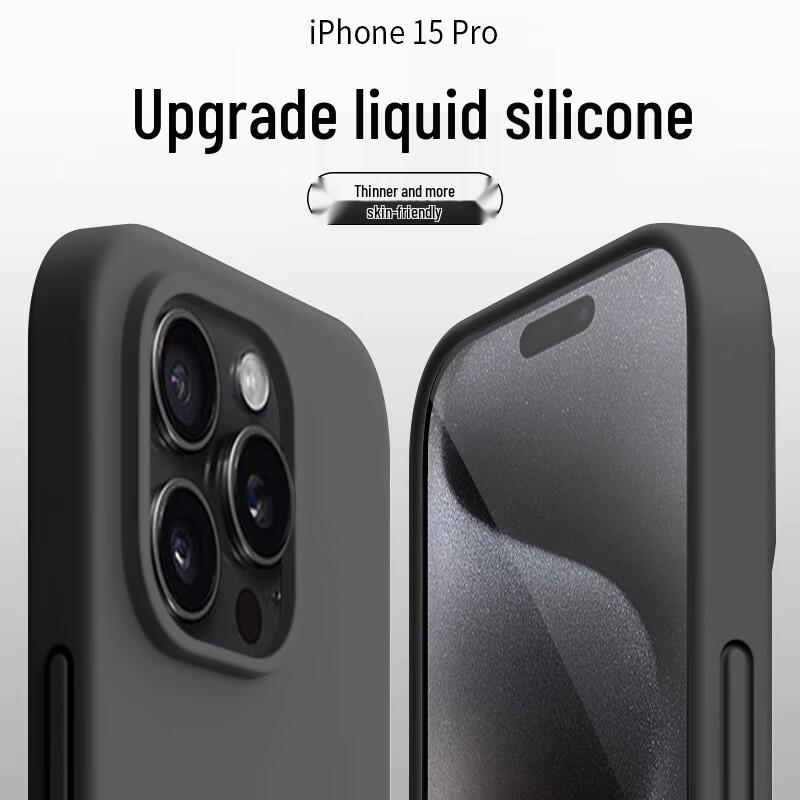 

ESCASE Жидкий силиконовый противоударный чехол для телефона для iPhone iPhone 15 Pro