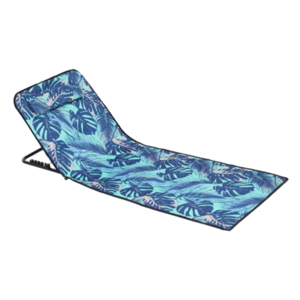 Folding Beach Chair With Adjustable Seating Dual-Purpose Beach Mat Outdoor Portable Single Leisure Chair Lightweight Portable