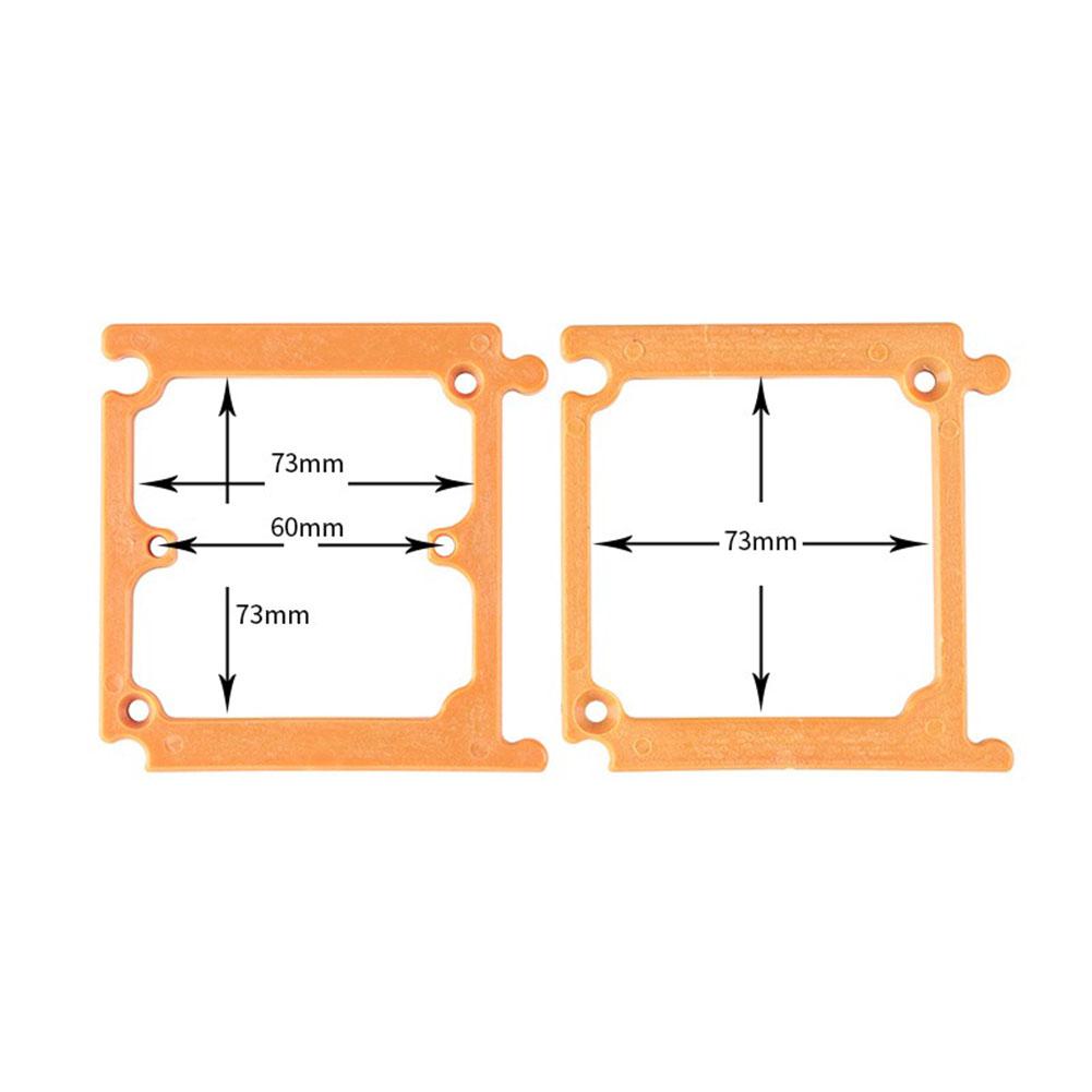 Szablon wiertarski z tworzywa ABS do puszek podtynkowych typu 86 z składaną konstrukcją ułatwiającą przechowywanie