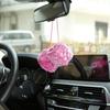 Couple Fuzzy Dice With Leather Dots Retro Car Mirror Hanging Accessories For Car Decoration