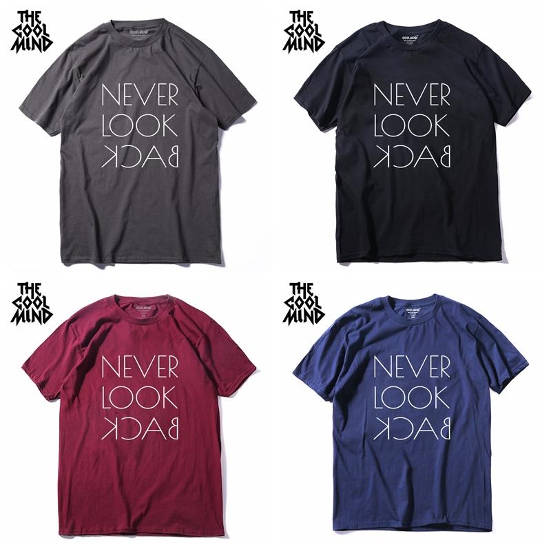 COOLMIND QI0129 100% Cotton Short Sleeve Funny T Shirt Casual Summer Mens Tee Shirts Loose O-neck Men Tshirt Streetwear T-shirt