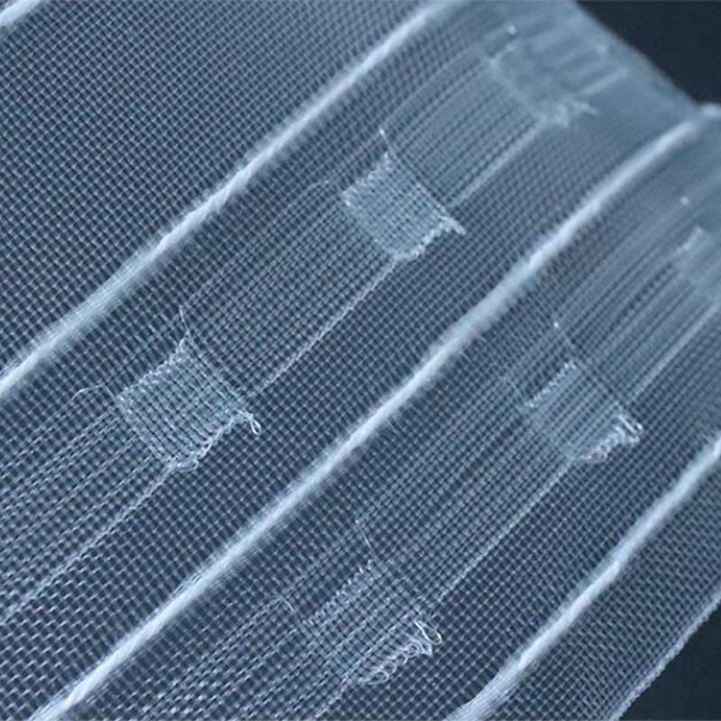 10/20M Průhledná řasící páska do záclon s tunýlkem na tyč Pro DIY Skládané záhyby Stahovací páska Nylonová Instalace záclon Domácí dekorace