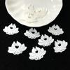 5Pcs, Women Natural Shell Loose Beads With Hole, Handmade Lotus Shape Beads for Jewelry Making DIY Necklace Brooch Accessories