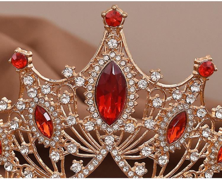 Baroque Retro Crystal Bridal Crown Rhinestone Headband Court Style Adult Hair Accessories