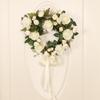 Valentine Rose Wreath Spring Wreath Valentine Wreath 15.7 Inch Floral Wreath With Rose Front Door Sign Door Wreath Artificial