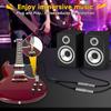 30Cm Long 6.5mm Mono Sound Y Cable Splitter Adapter Cord Line For Double Output To Amplifiers And PA Systems