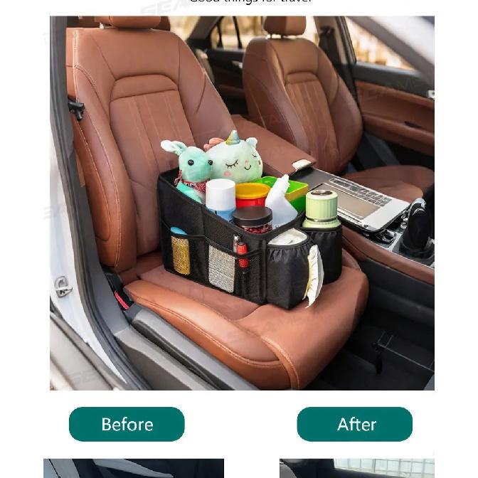SEAMETAL Car Seat  Organizer Large Capacity Rear Seat Storage Bag for Outdoor Food Drink Collector Camping Activities Accessory