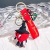 Charming Bad Bunny Soft Rubber Keychain: Cute, Personalized Pendant