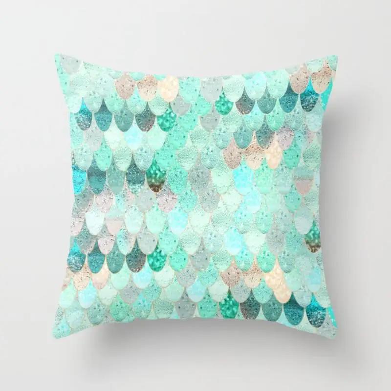 Home Decor Fashion Simple Pillowcase Mint Green  Chair Sofa Car Pillow Farmhouse