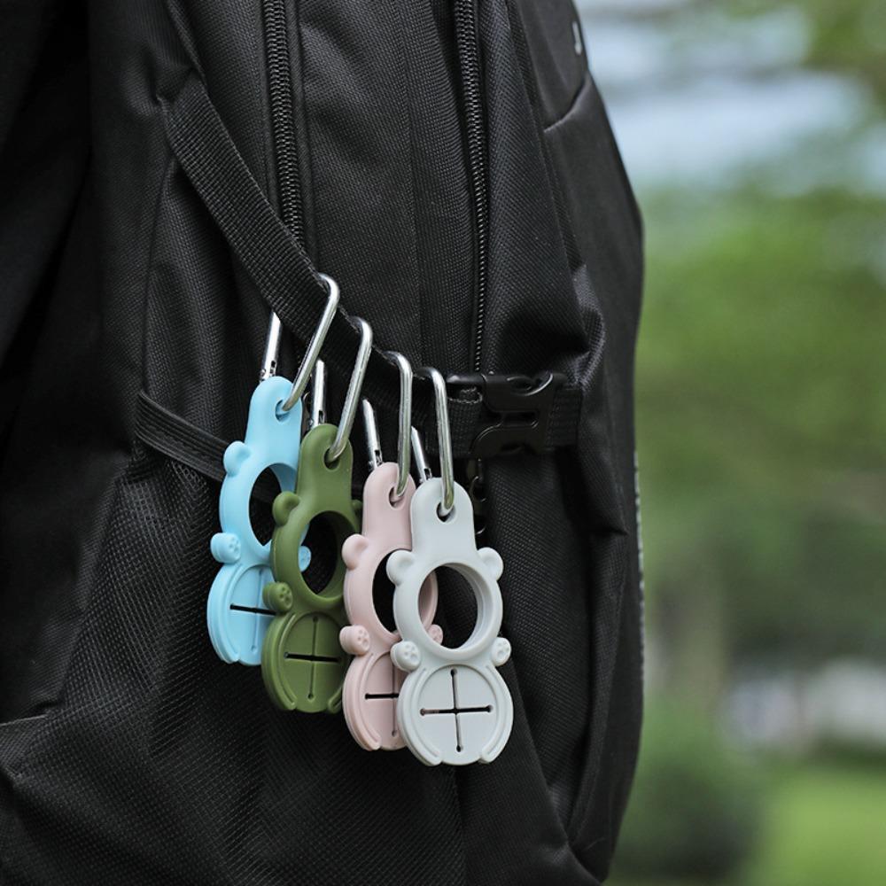 

Food Grade Silicone Sports Kettle Buckle Carabiner Easy To Use Quick Release Carabiner Backpack сірий колір