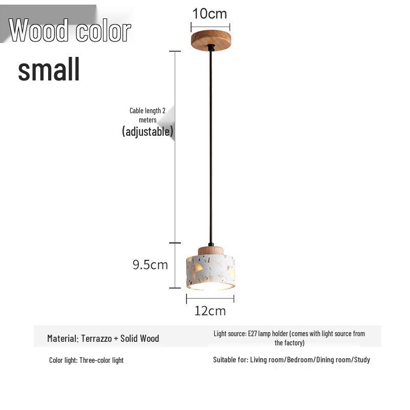 

Напівпрозорий підвісний світильник з тераццо в стилі Вабі-Сабі для скандинавських просторів: Ідеально підходить для спалень, віталень, барів, ресторанів та передпокоїв. No Light Source